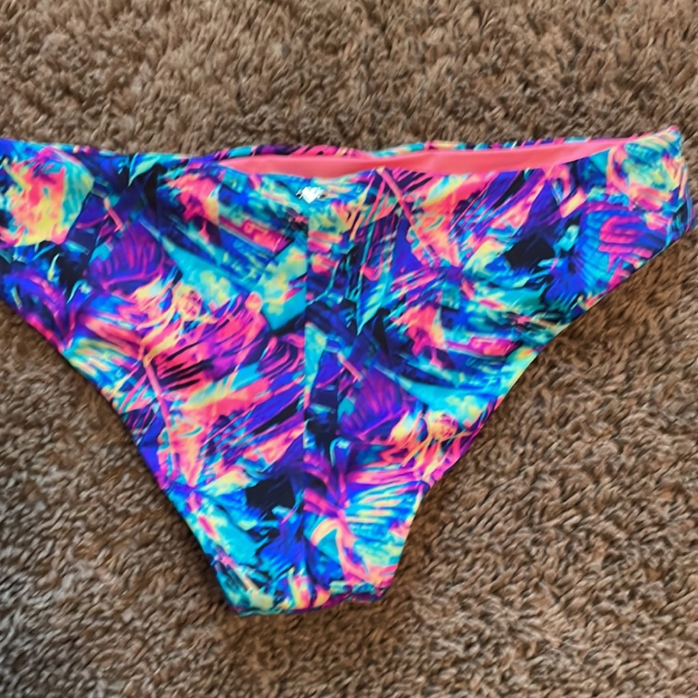 Bright Tropical Print Bikini Bottom - Picture 3 of 6